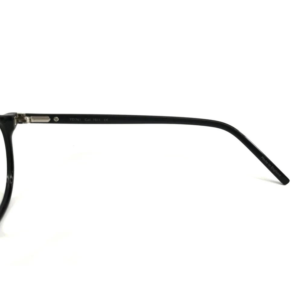 Tom Davies Eyeglasses Frames TD761 Col. 1011 Black Square Full Rim 49-18-145